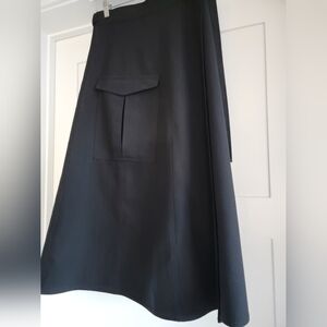 Zara Black Wrap A-Line Cargo Skirt Size XS